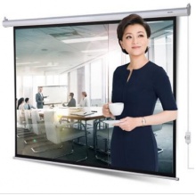 得力（deli）50492 100英寸 电动调节4:3投影幕布/投影幕/投影机幕布 白色